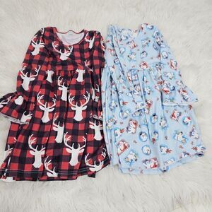 Lot Of 2 Christmas Frosty The Snowman Reindeer Size Xl Fits 5/6